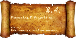 Mauszkopf Angelina névjegykártya